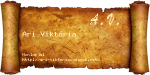 Ari Viktória névjegykártya